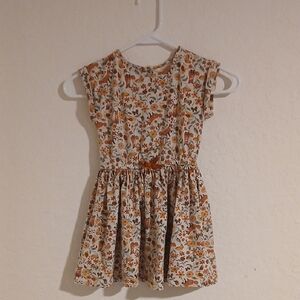 Cynthia Rowley Kids Dress - Orange and Cream Floral XS 4